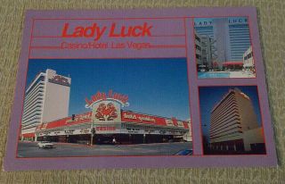 Nevada Postcard 1988 Lady Luck Hotel Casino In Las Vegas