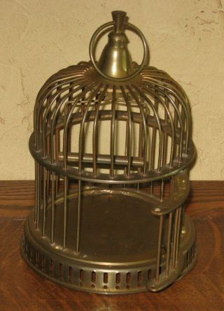 Vintage Brass Decorative Birdcage 9 Inches Tall - Patina
