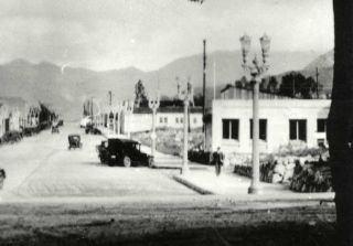 1927 RPPC TUJUNGA LOS ANGELES CA SUNSET BLVD,  CARS,  SHOPS 