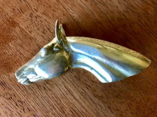 Virginia Metalcrafters Brass Horse Head Paperclip 1949 Equestrian 5 " Long