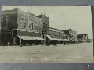 Rppc Glendive Montana Merrill Avenue / 1928