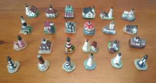 LENOX China American Lighthouse Miniature Figurines Complete Set of 24 3