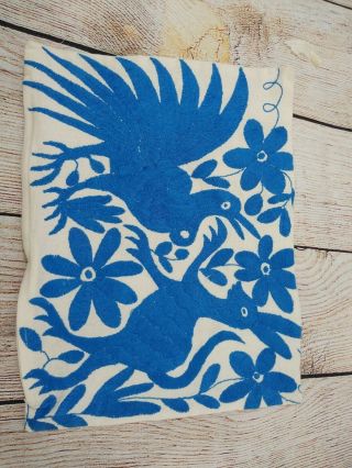 Blue Otomi Pillow Cover - Palomitas Vintage 15 