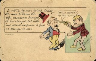 Armed Robber Formerly In Life Insurance He Has Changed But Little Comic 1909