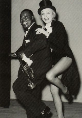 Las Vegas,  Nevada,  1962 ; Louis Armstrong & Marlene Dietrich At The Riviera Hotel