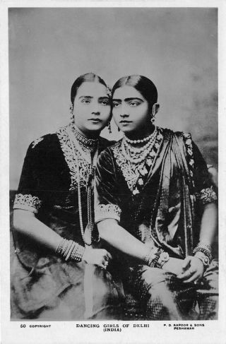 Postcard India Ethnic Dancing Girls Of Delhi