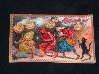 Rare Antique Halloween Postcard Circa 1905 - 10 Era,  Tuck 