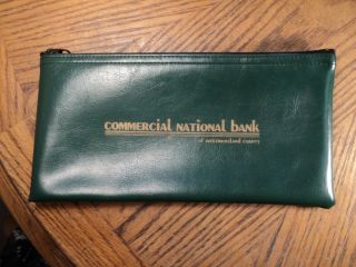 Vintage Commercial National Bank Of Westmoreland County Zippered Bank Pouch