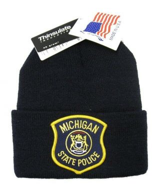 Thinsulate Knit Hat With Michigan State Patch