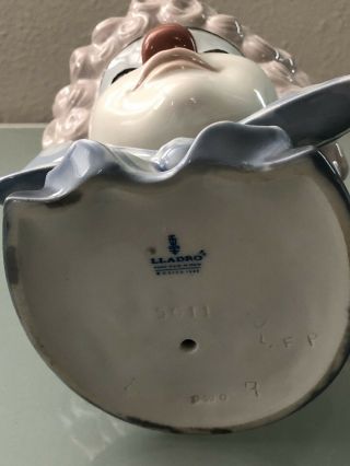 Lladro Sad Clown Porcelain Bust 5611 5