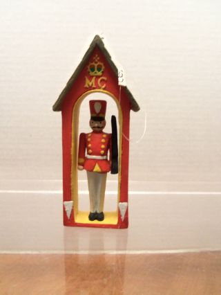 Vintage Dept.  56 Ceramic Soldier Ornaments,  Red Soldier In Guard House