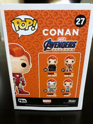 Conan O ' Brien Iron Man Marvel Funko Pop SDCC 2019 Avengers Endgame 27 4