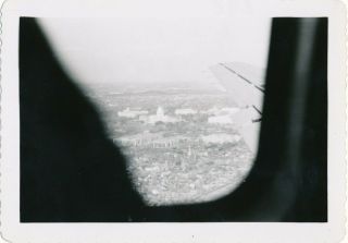 Vtg 3x5 Photo Snapshot Washington Dc View From American Airlines Flight 565 1952
