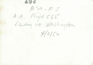 VTG 3x5 Photo Snapshot Washington DC View From American Airlines Flight 565 1952 2
