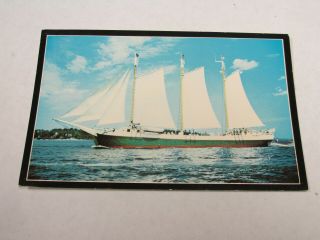H94 Vintage Postcard Boat Ship Victory Chimes Boothbay Harbor Maine