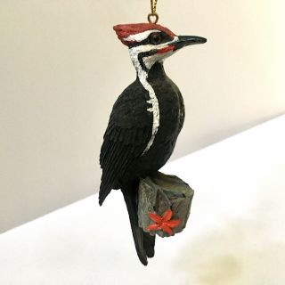 Danbury Pileated Woodpecker Songbird Christmas Ornament Bird Figurine Tag