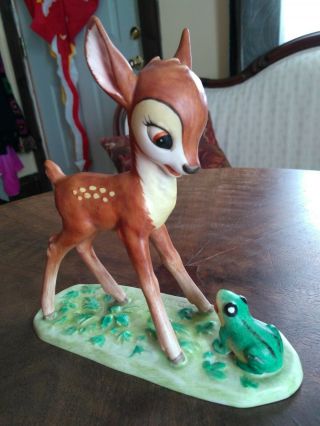 Hummel Goebel Disney Figurine Bambi & Frog,  Old Tmk 2 Mark Dis 111 (pre 1955)