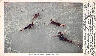 C22 - 4230,  The Floaters,  Great Salt Lake,  Ut. ,  Postcard.