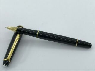 Montblanc Meisterstuck 164 Rollerball Pen M Black&gold Plated Made In Germany