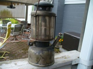 Old Antique 1925 - 3 Coleman Quick Lite Gas Lantern w Mica Globe 3