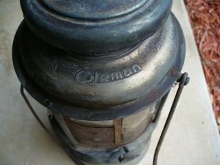 Old Antique 1925 - 3 Coleman Quick Lite Gas Lantern w Mica Globe 4