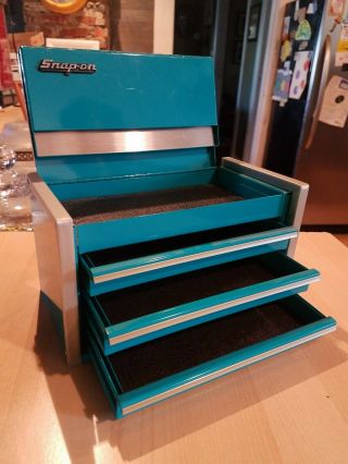 Snap - On Turquoise Mini Micro Tool Chest Rare Limited Edition