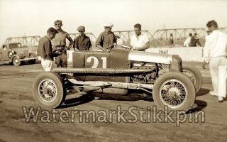 1930s Photo Negative Race Car Bill Hargrove Modified Short Back Racer Racing