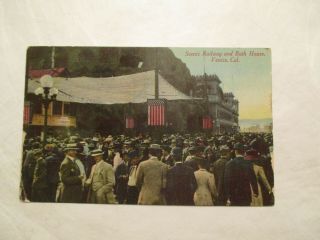 Scenic Railway Railroad And Bath House Venice California Ca Postcard