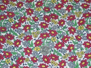 Full Vintage Feedsack: Bright Red And Yellow Floral