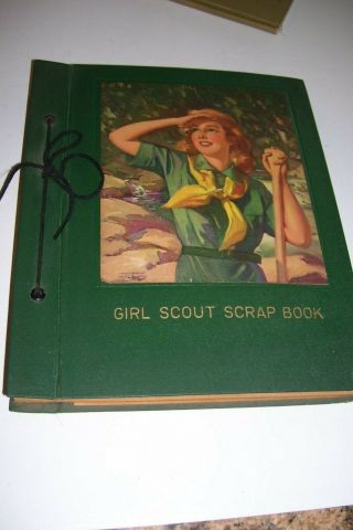 Wonderful Girl Scout Scrapbook From The 40s Loaded W/items
