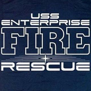 Uss Enterprise Fire & Rescue T - Shirt 4xl