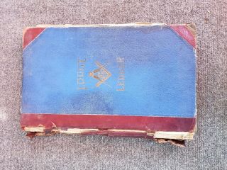 Masons Antique Book History Masonic Lodge Ohio Ledger From 1928 - 1948