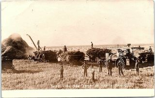 Rppc Nd Brinsmade Huber Mfg.  Co.  Steam Traction Engine Real Photo Postcard 1909
