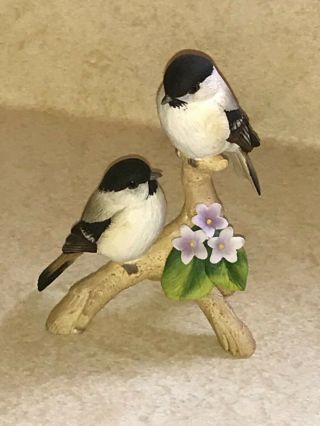 Vintage Andrea By Sadek Canary 7665 Porcelain Bird Figurine & Wooden Base Japan