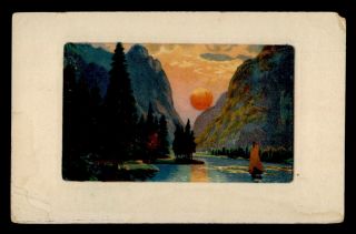Dr Who 1911 Hilland Sd Sunset On River Postcard C102875