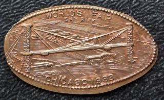 Chicago 1933 World’s Fair Sky Ride Elongated Penny (1930) -
