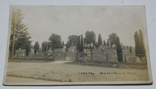 RPPC Masontown West Virginia M.  E.  Church and Cemetery Photo Postcards 3