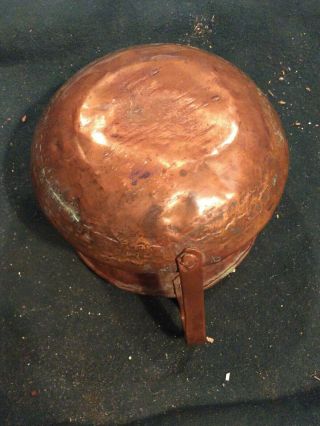 Antique Vintage Hand Made Hammered Copper Pot Planter 3