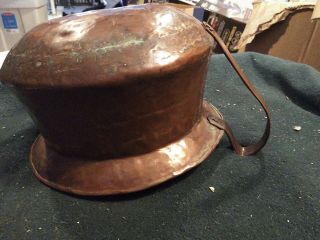 Antique Vintage Hand Made Hammered Copper Pot Planter 4