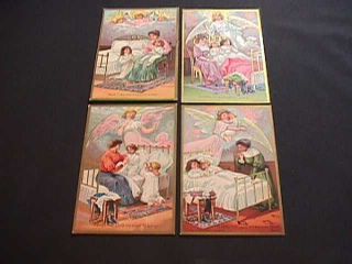 4 Now I Lay Me Down To Sleep Prayer Embossed 1909postcards