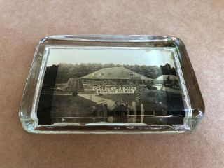 Antique Photo Print Paperweight Canobie Lake Park Bowling Alleys Nh