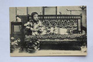 Old Postcard China Woman Chinese Woman