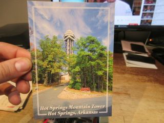 Vintage Old Postcard Arkansas Hot Springs National Park Mountain Lookout Tower