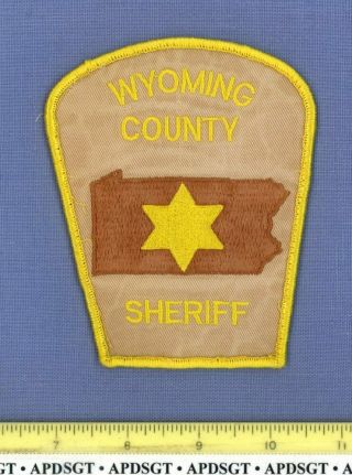 Wyoming County Sheriff (old) Pennsylvania Police Patch State Shape Outline