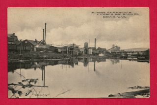 Davis,  Wv Postcard View Of Babcock Lumber And Boom Co,  Card By Johnston Drug Co.