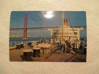 Queen Mary The Last Great Cruise Ship Continental Sized Postcard