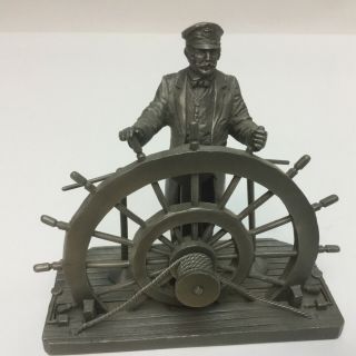 Vintage 1977 Fine Pewter Figurine The Riverboat Pilot Ron Hinote Franklin