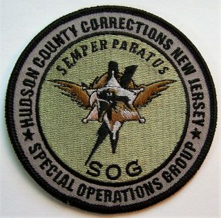 Htf Subdued Od Tactical Hudson County Nj Corrections Sog Patch Black And Green