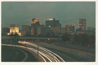 Vintage View Of The Houston Skyline From Buffalo Dr.  Tx