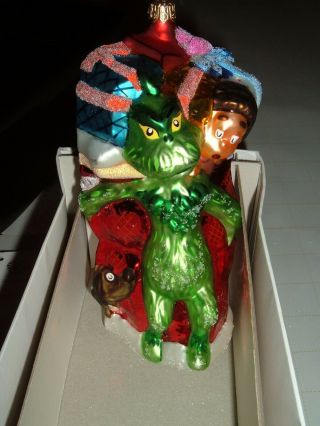 The Grinch And Whozits Christopher Radko Glass Christmas Ornament 1997